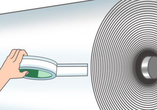 Apply the Splice tape along the tube axis
