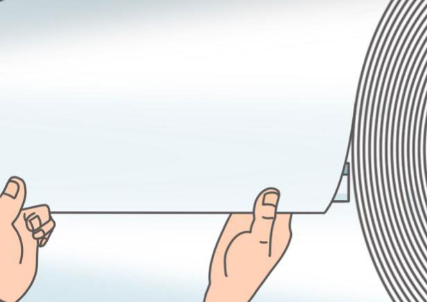 Stick the top paper sheet on the splicing tape