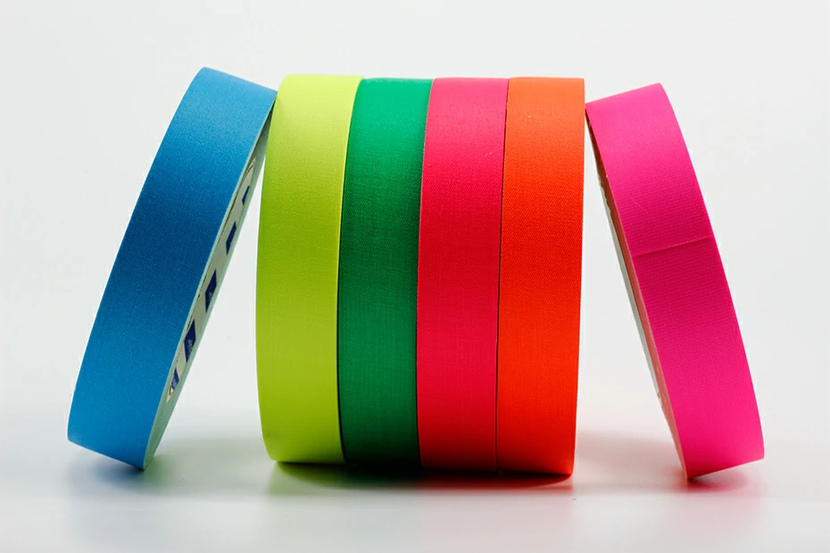 Different types of coloured gaffer tape