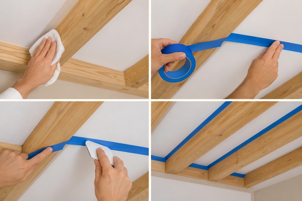 How to Use Painters Tape on Ceiling Joists