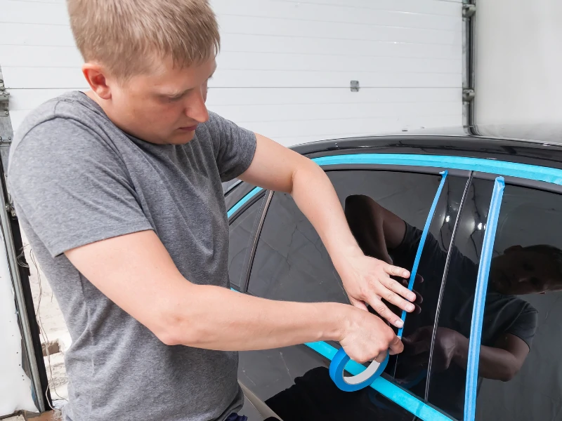 Appling Blue Tape to Automotive
